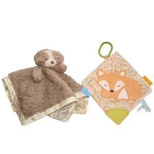 2 Minky Baby Lovey Mary Meyer Dog Douglas Fox Security Blanket Unisex Boy Girl